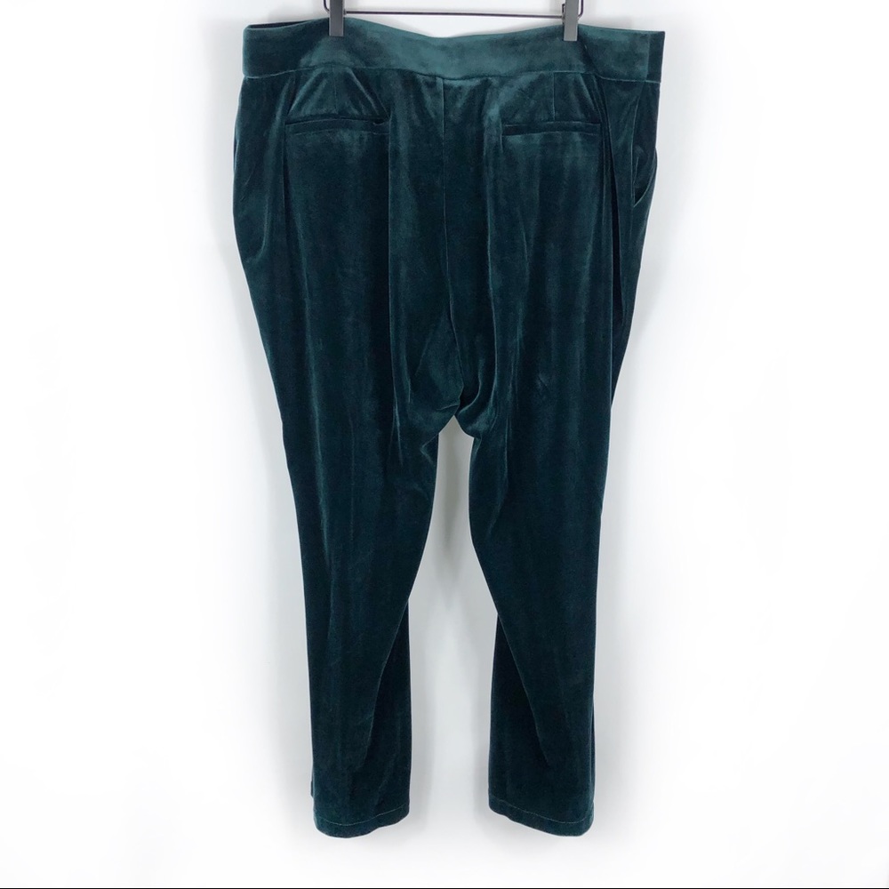 SOLD-Universal Standard Farrah Velvet Pants Green Flared - Picture 6 of 10